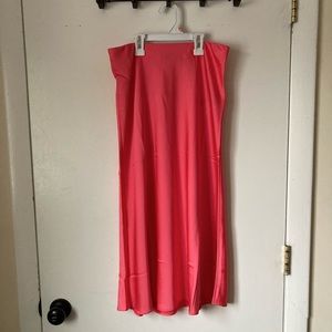 JCrew Gwyneth Slip Skirt in Brilliant Papaya, Size XS, New w/ tag midi skirt
